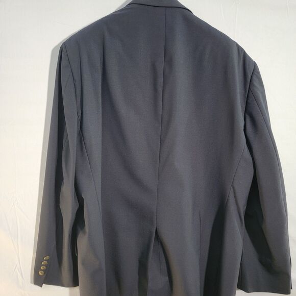 Jos A. Bank Black 100% Wool Blazer Single Breasted Notched Collar Men's Size 48R - Picture 3 of 13